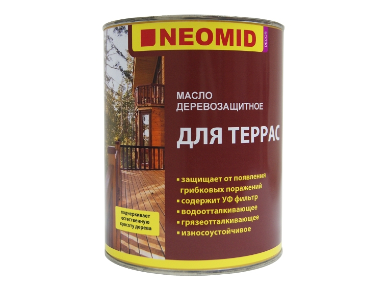 Масло деревозащитное для террас Neomid