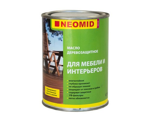 Масло деревозащитное для мебели и интерьеров NEOMID